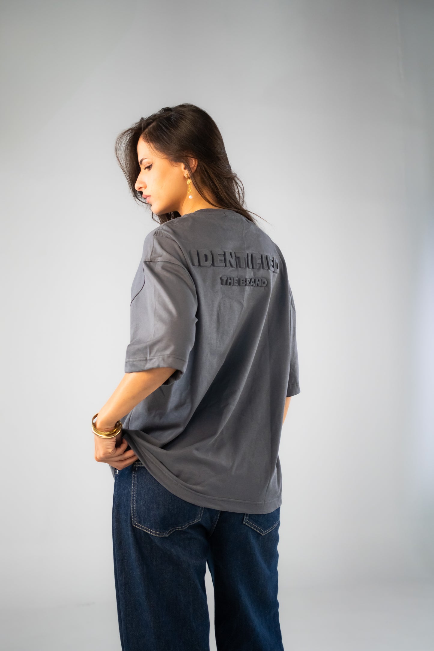 Embossed T-shirt In Grey