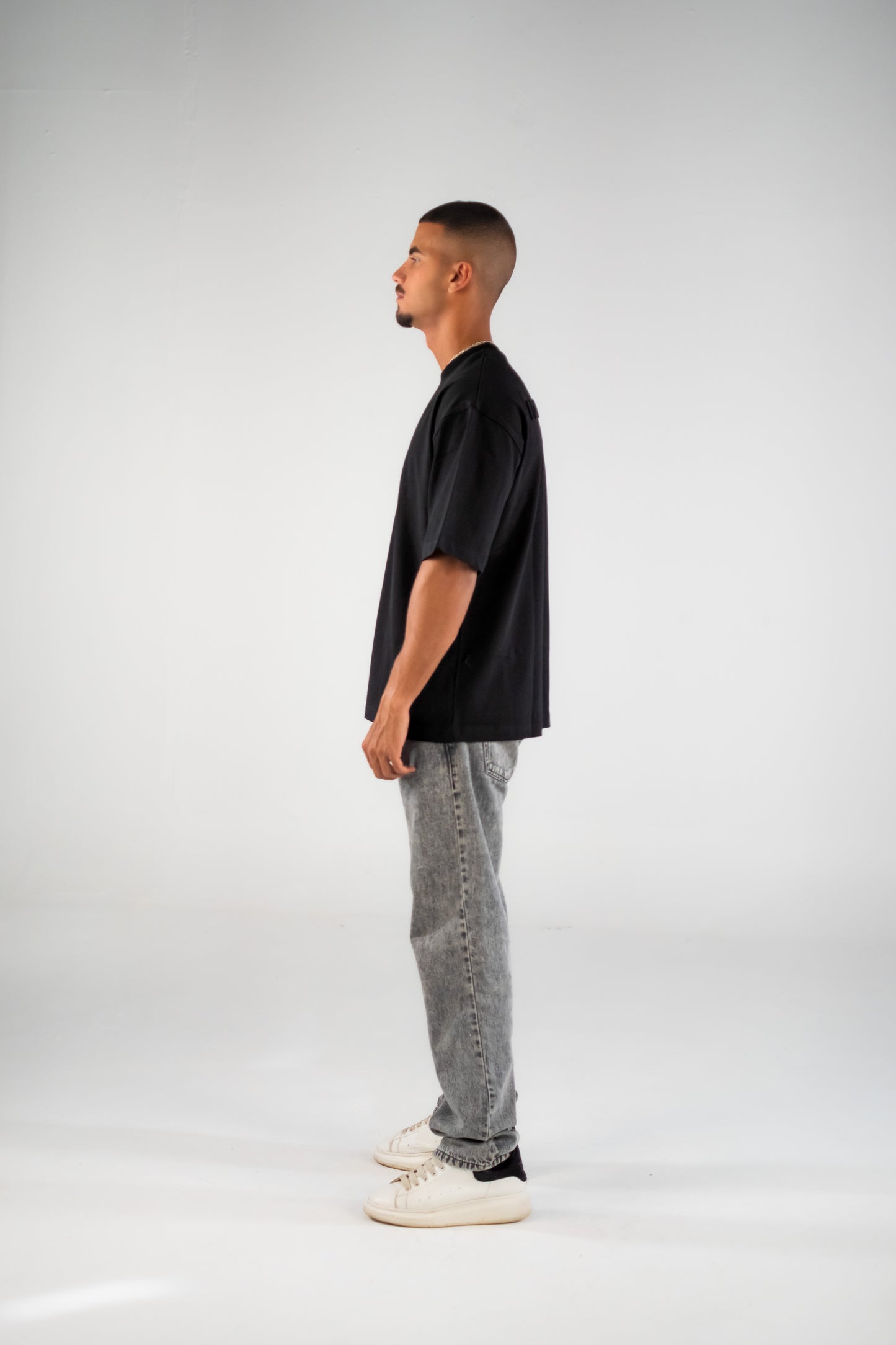 Embossed T-shirt in Black