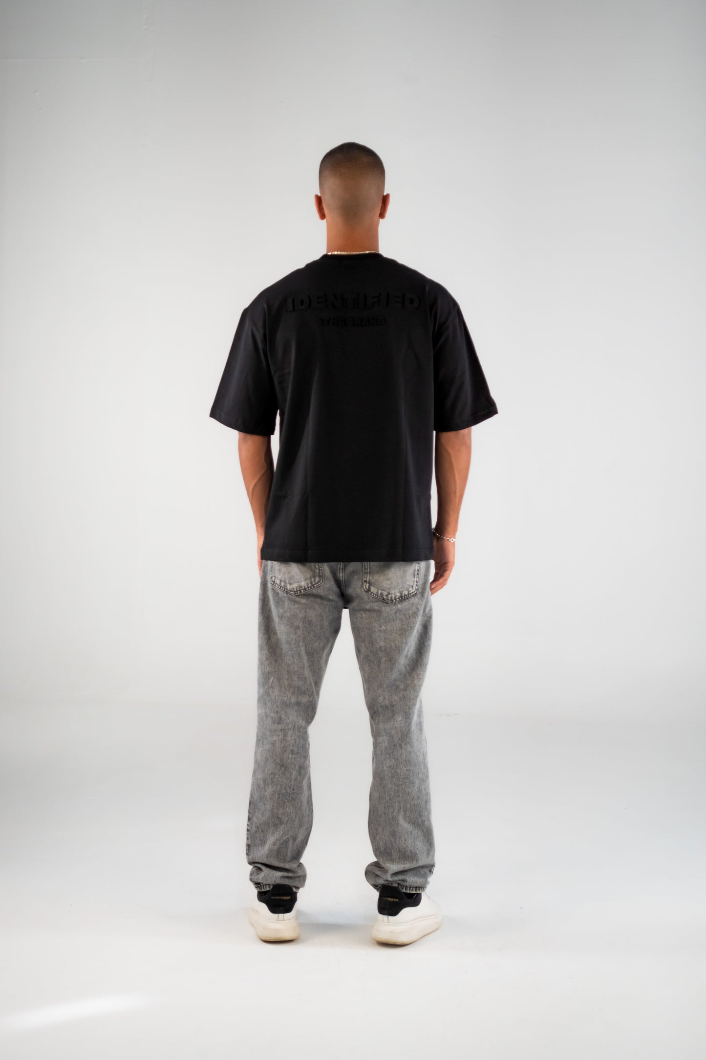 Embossed T-shirt in Black