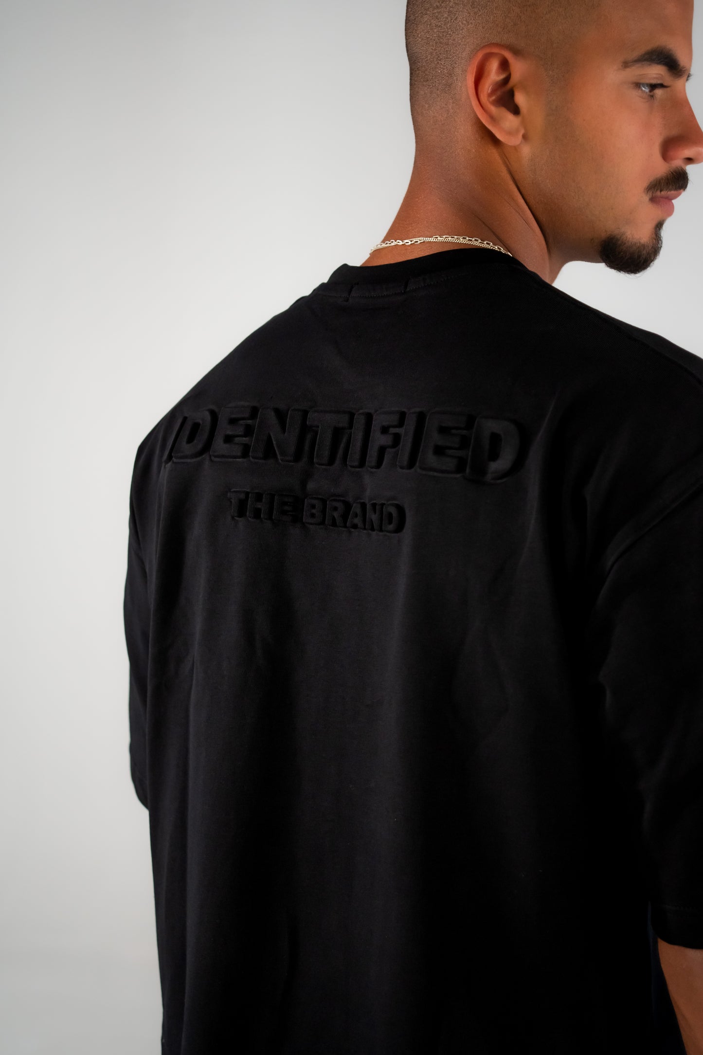 Embossed T-shirt in Black