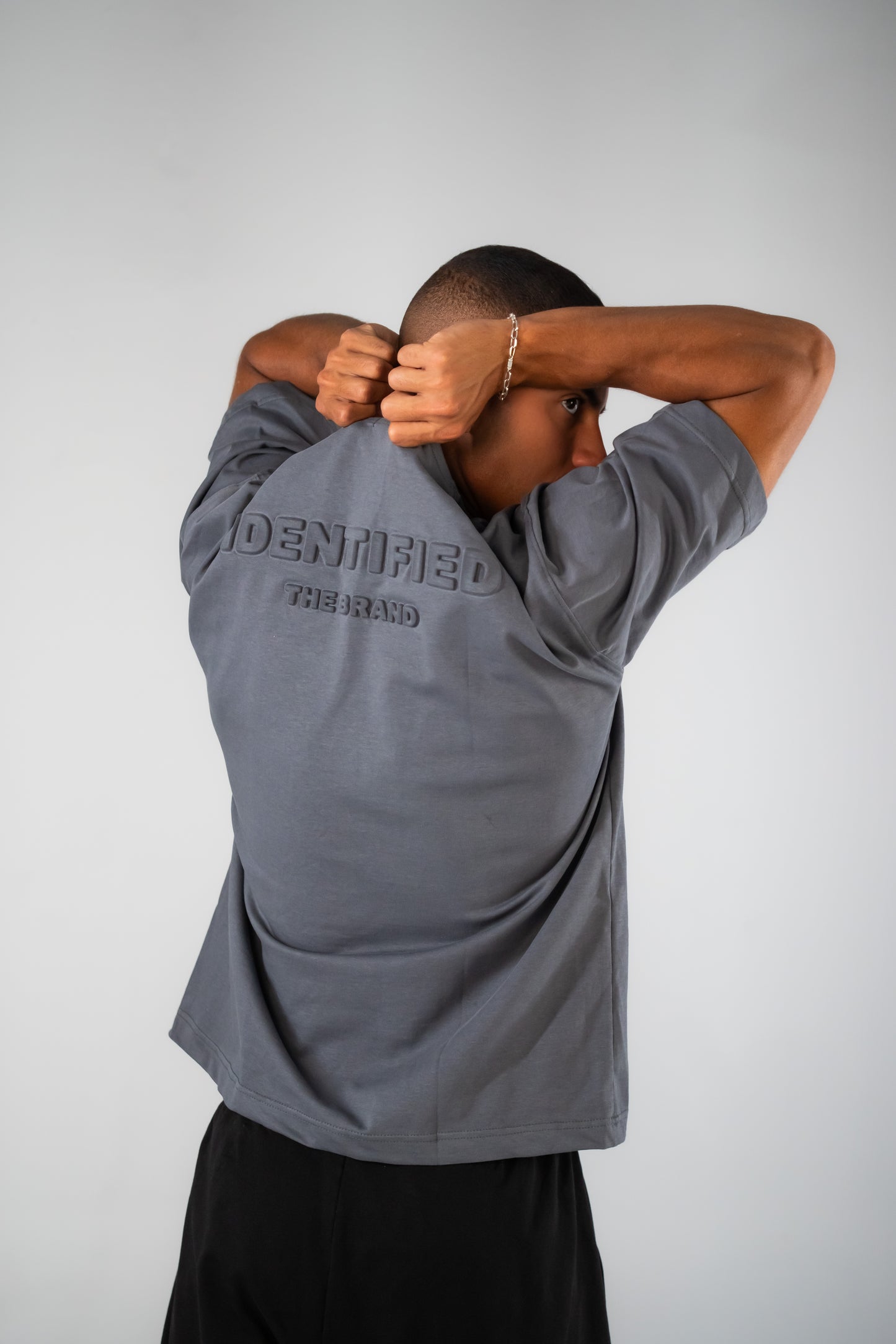 Embossed T-shirt In Grey