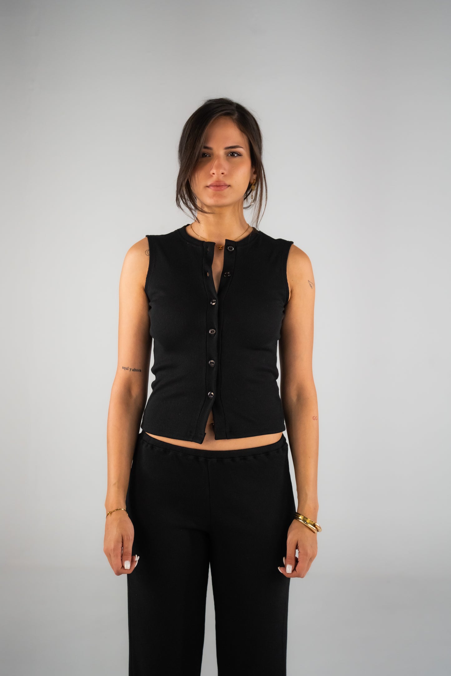 Ribbed Top in Black