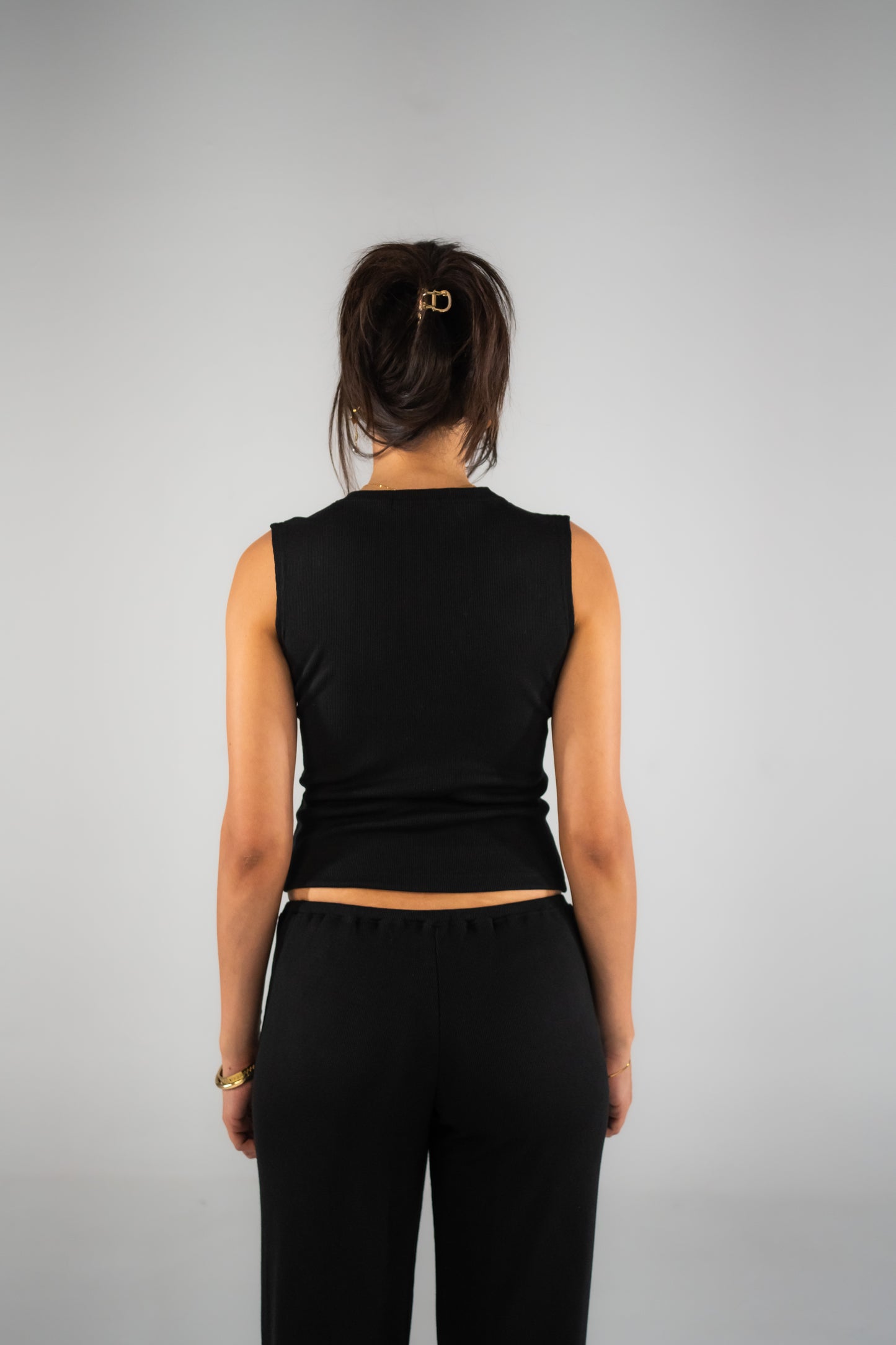 Ribbed Top in Black