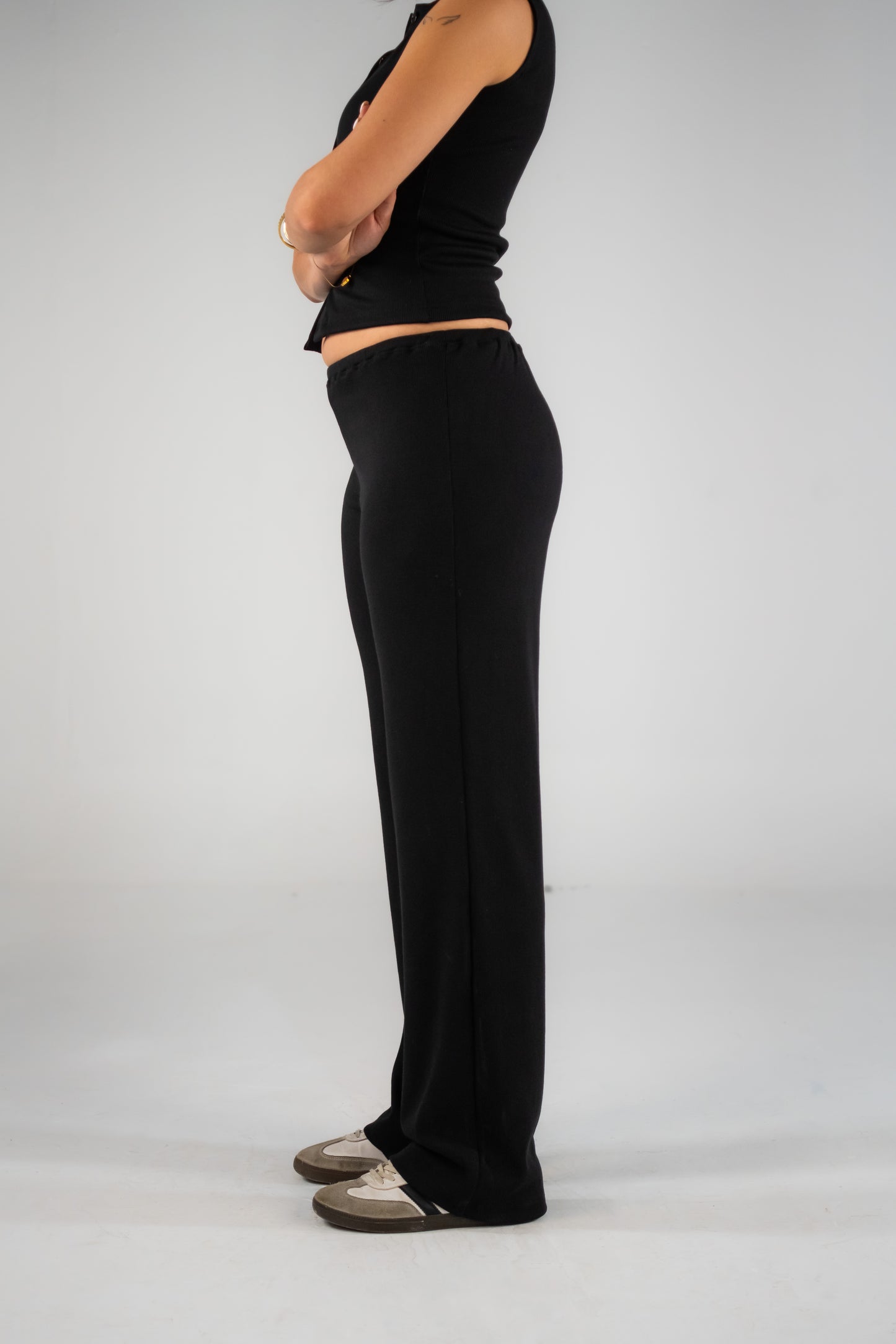 Ribbed Pants in Black