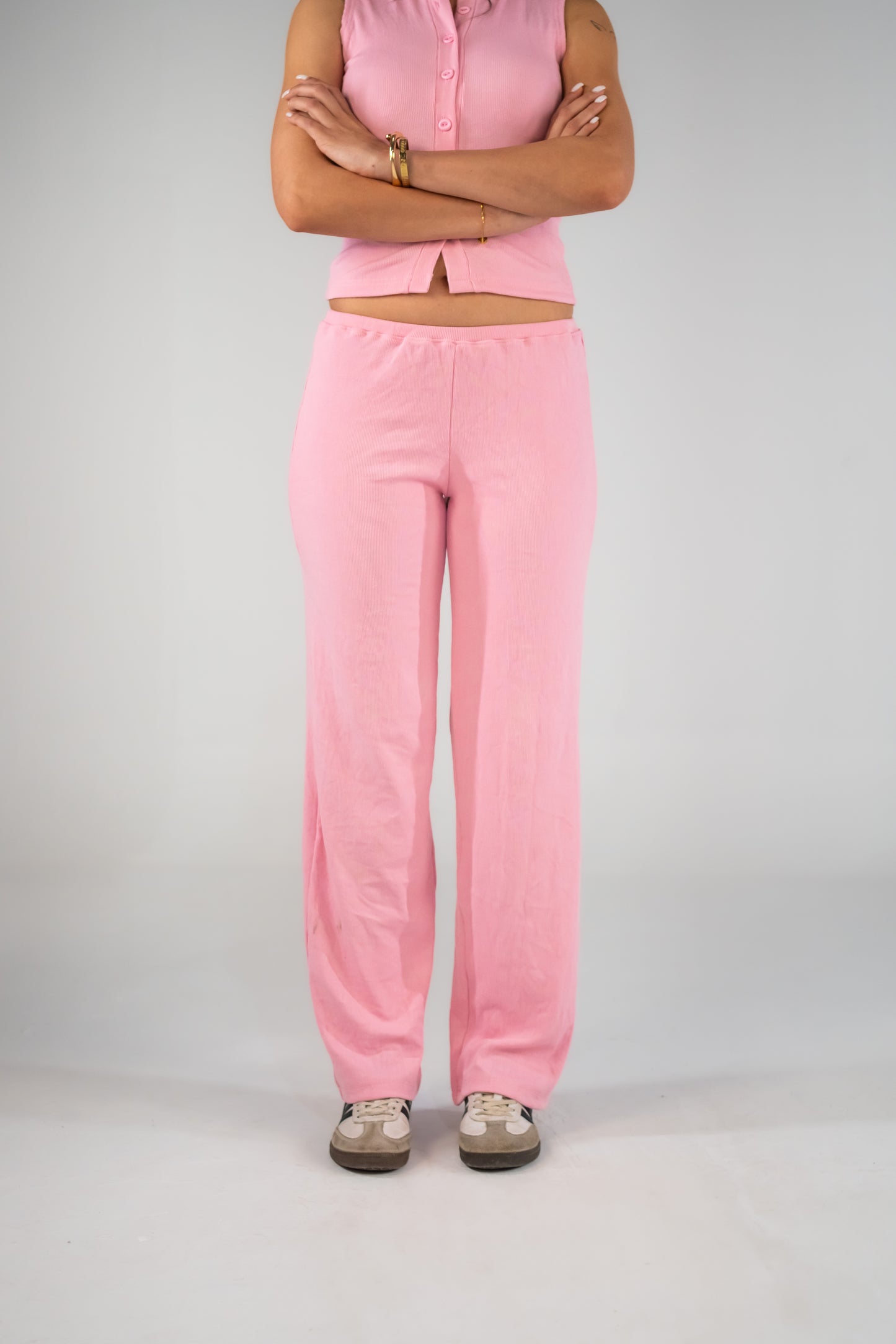 Ribbed Pants in Pink