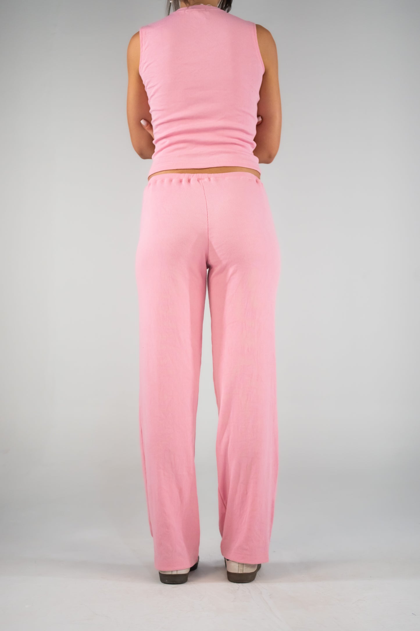 Ribbed Pants in Pink