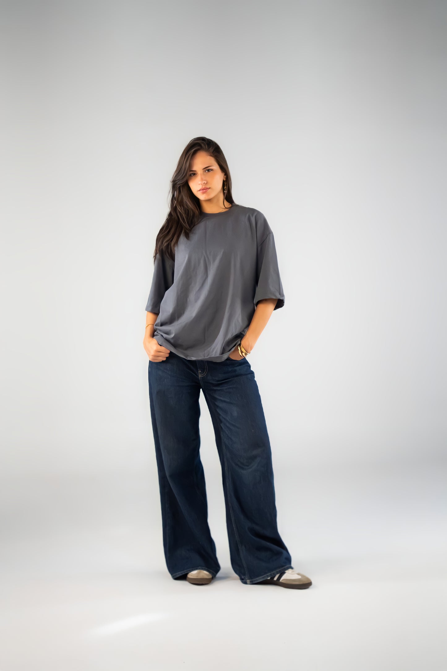 Embossed T-shirt In Grey